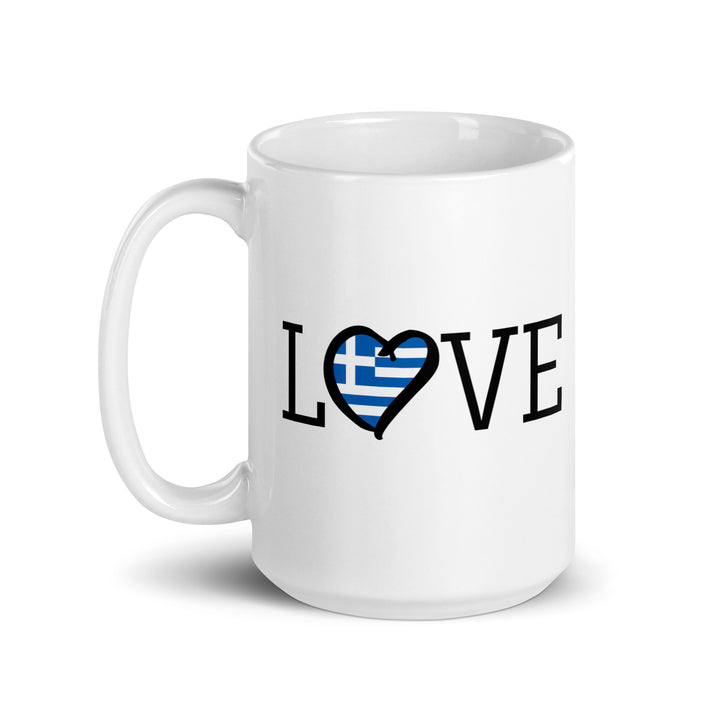 Love - White glossy mug