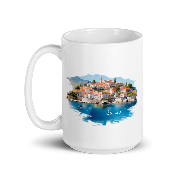 Samos White glossy mug