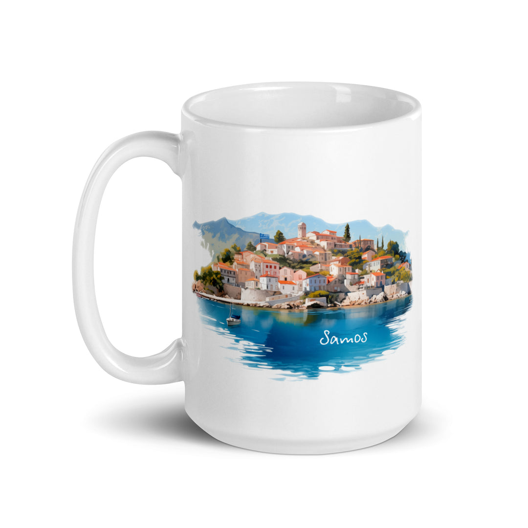 Samos White glossy mug