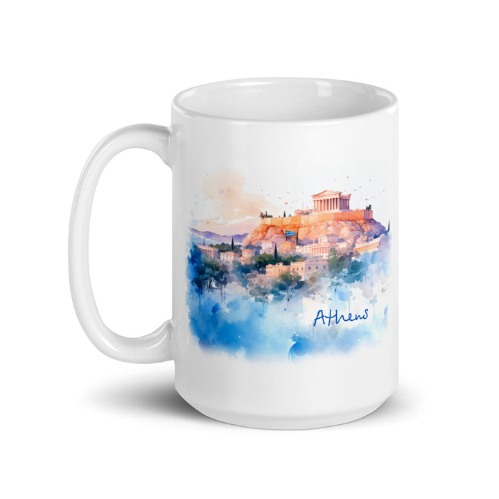 Athens White glossy mug