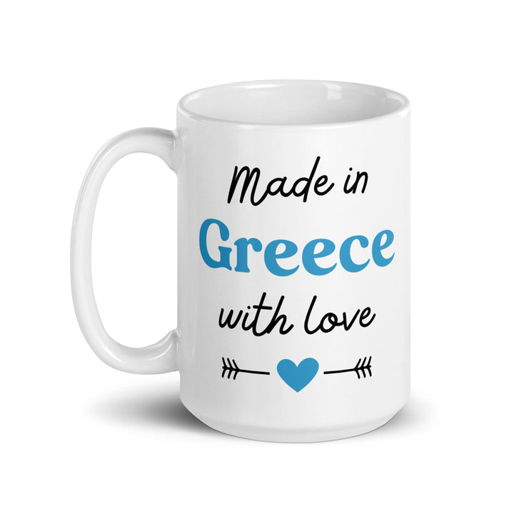 Made in Greece White glossy mug