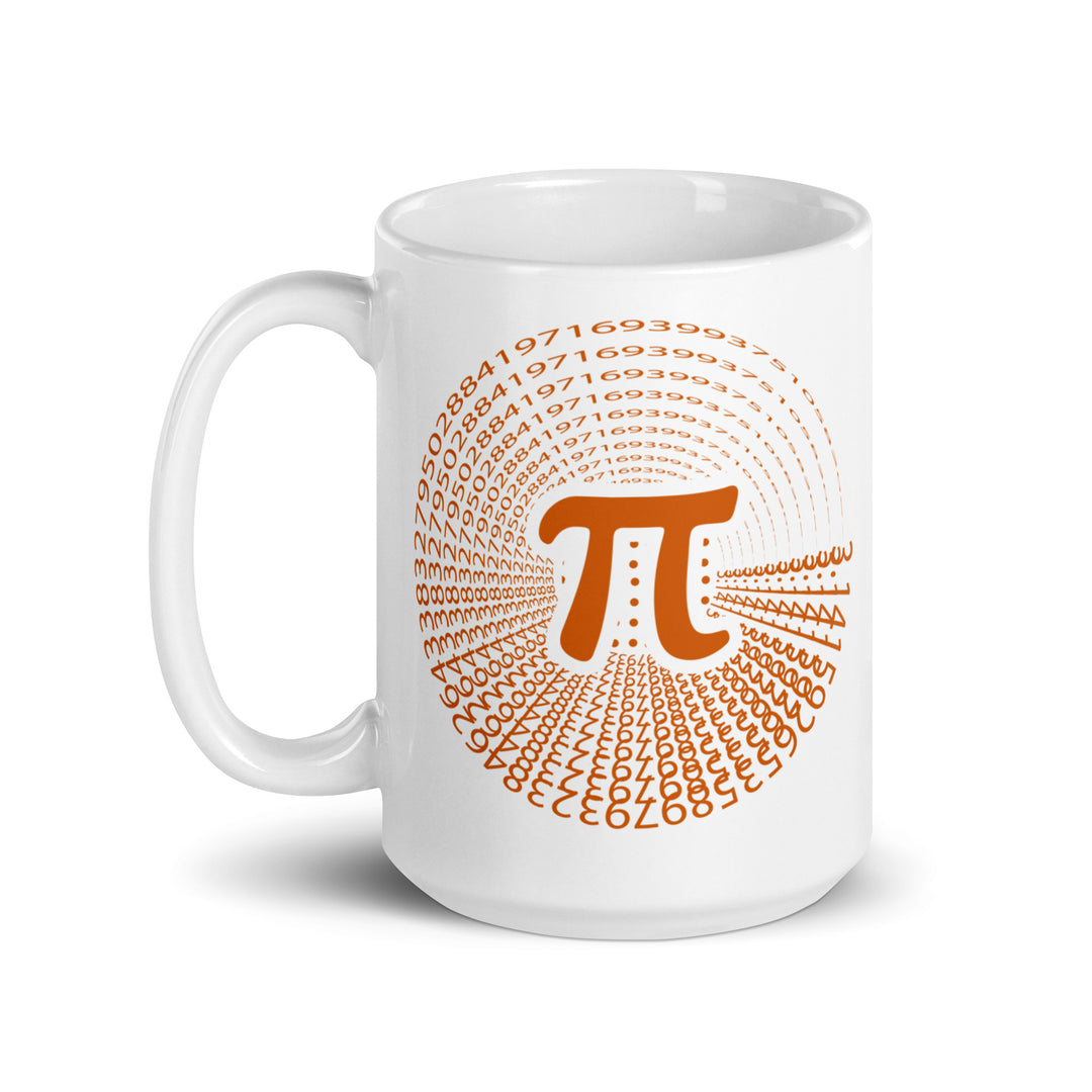 Pi White glossy mug