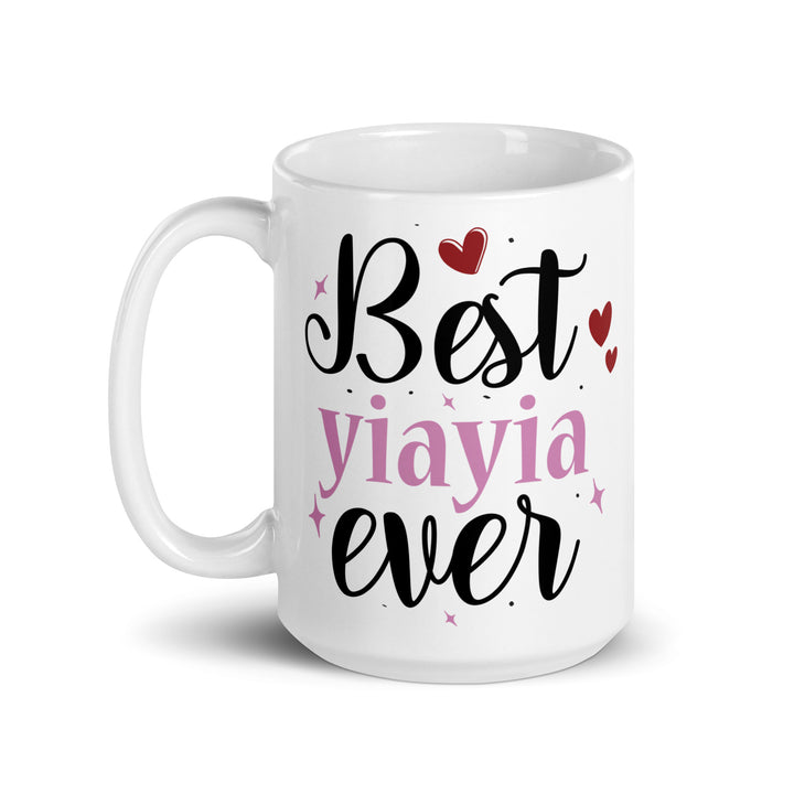 Best yiayia Ever White glossy mug