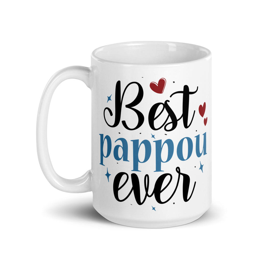 Best Pappou Ever White glossy mug