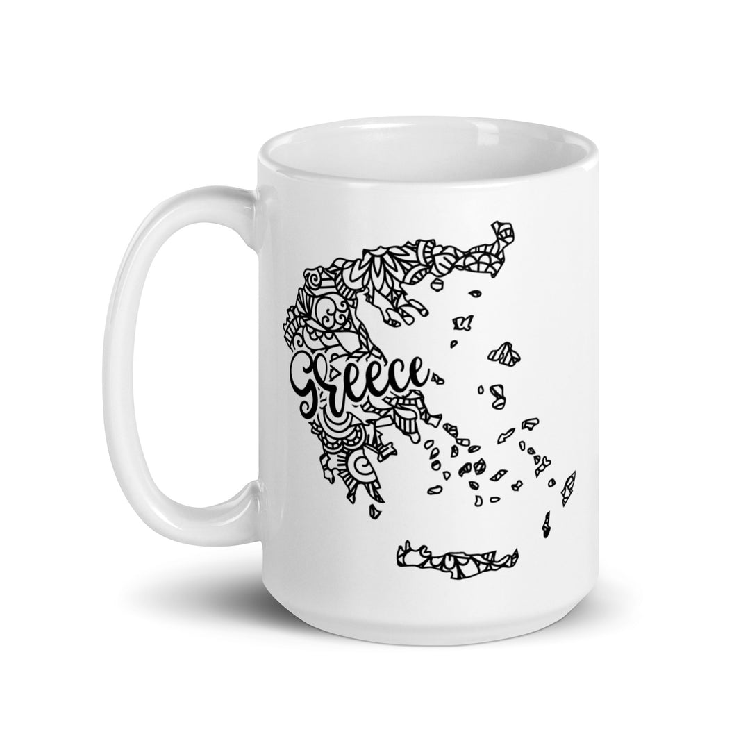 Greece Map White glossy mug