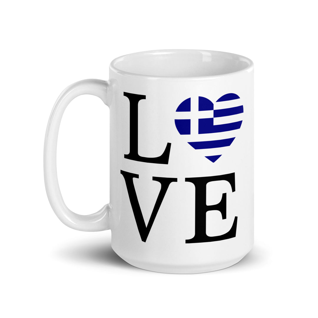 Love White glossy mug