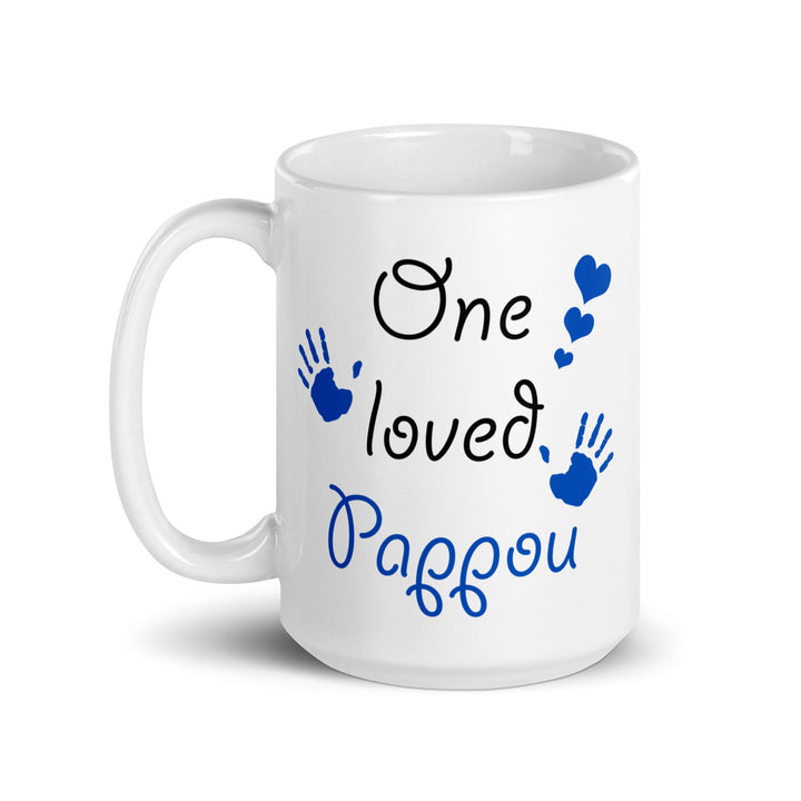 One Loved Pappou - White glossy mug