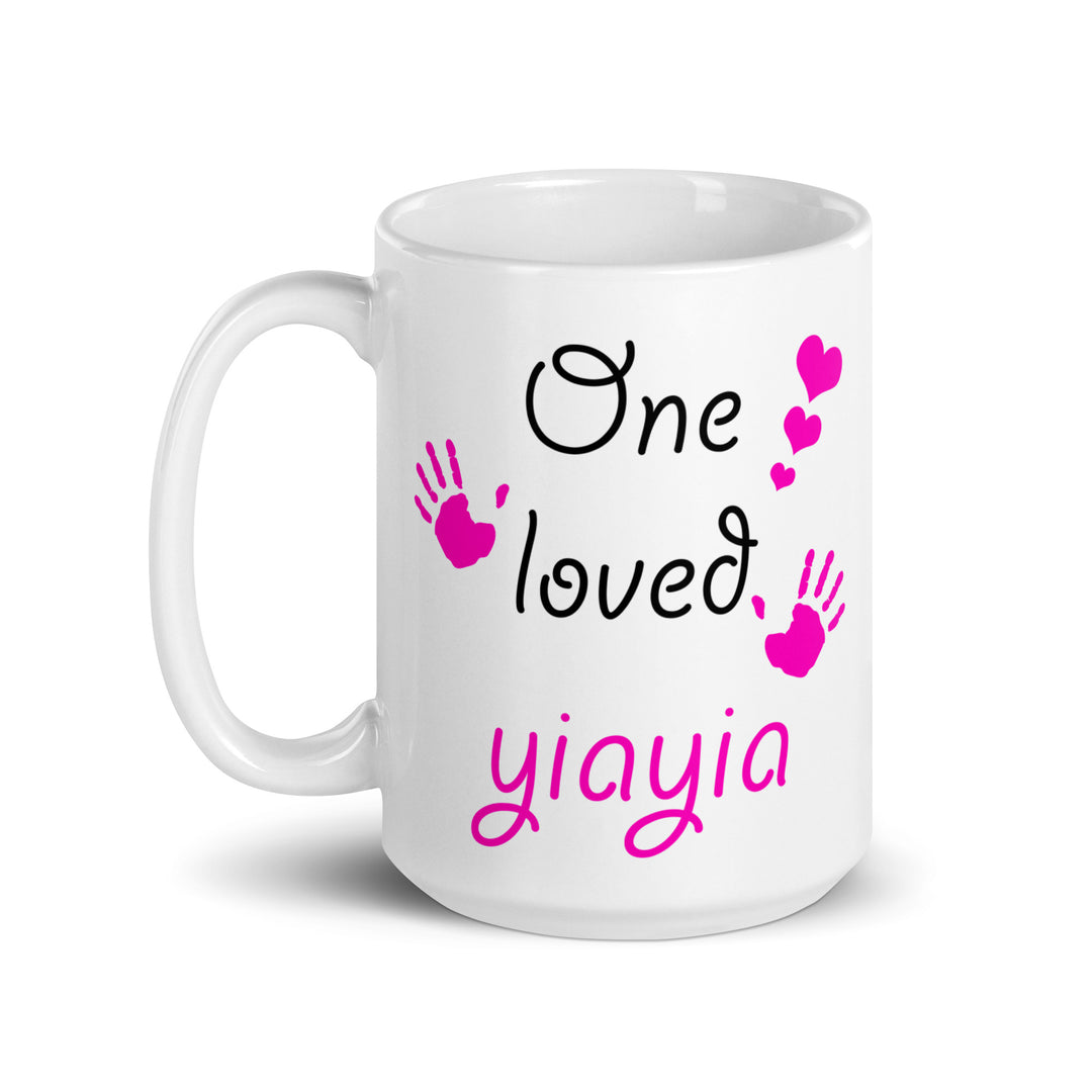 One Loved Yiayia - White glossy mug