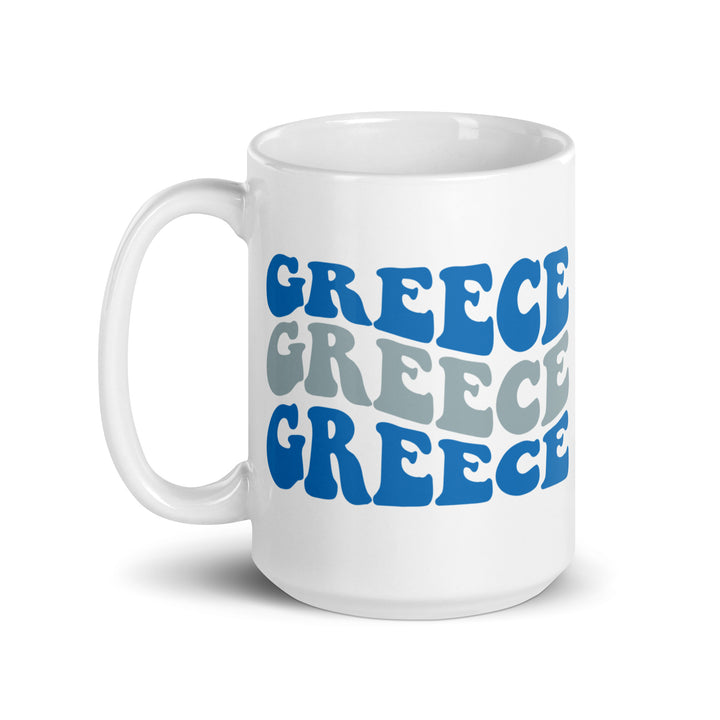 Greece White glossy mug