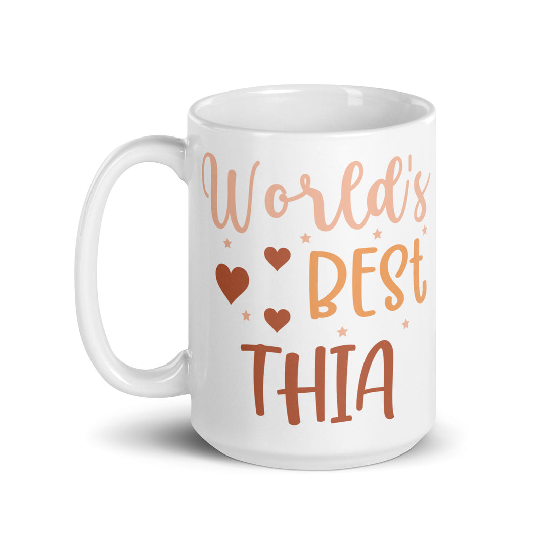 World's Best Thia White glossy mug