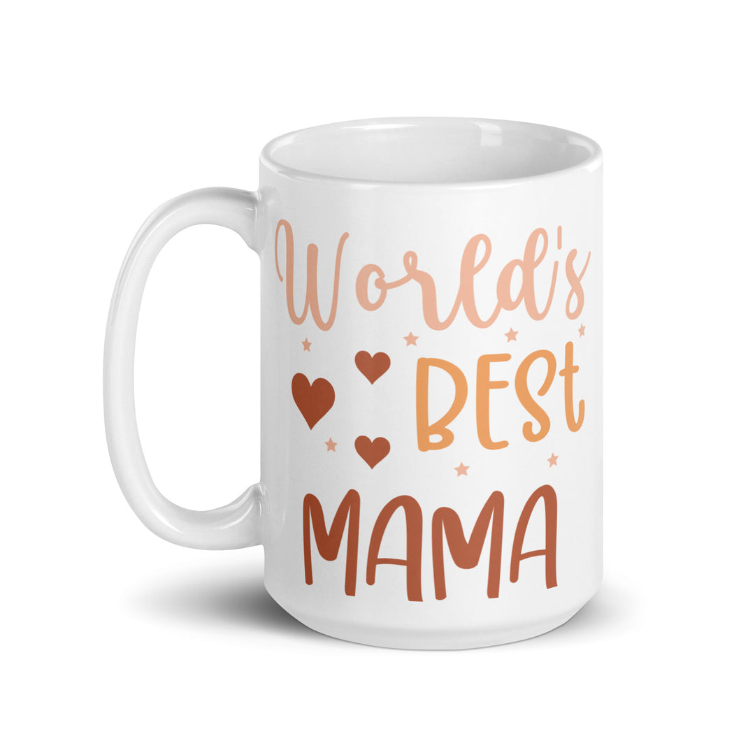 World's Best Mama White glossy mug