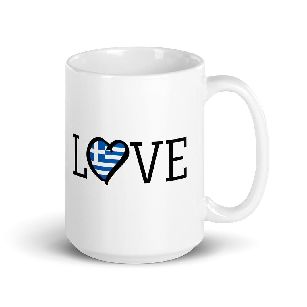 Love - White glossy mug