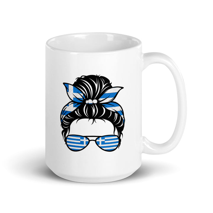 Greek Girl - White glossy mug