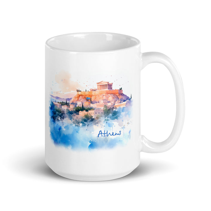 Athens White glossy mug