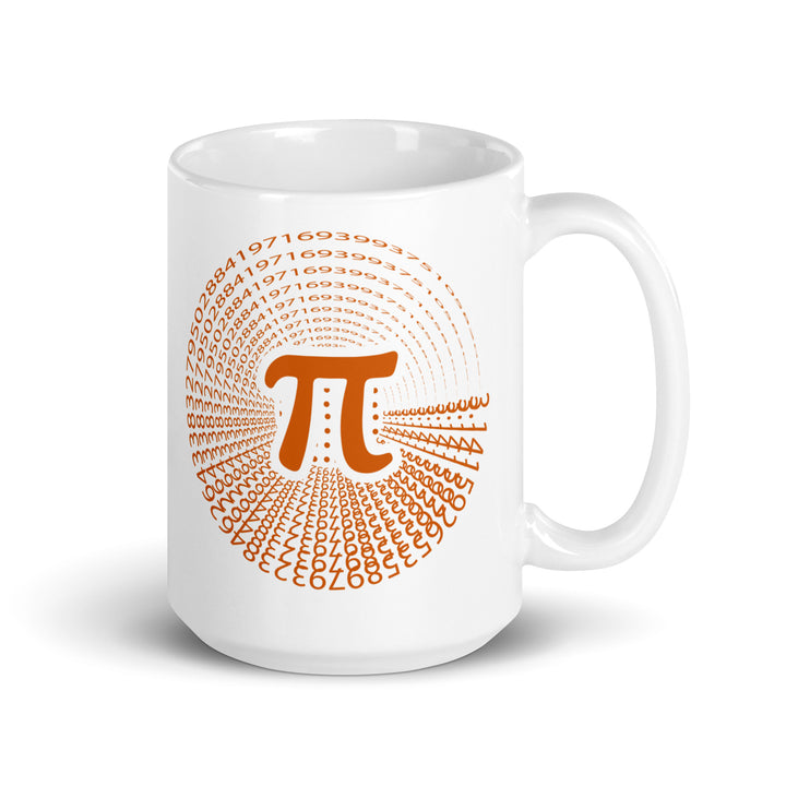 Pi White glossy mug