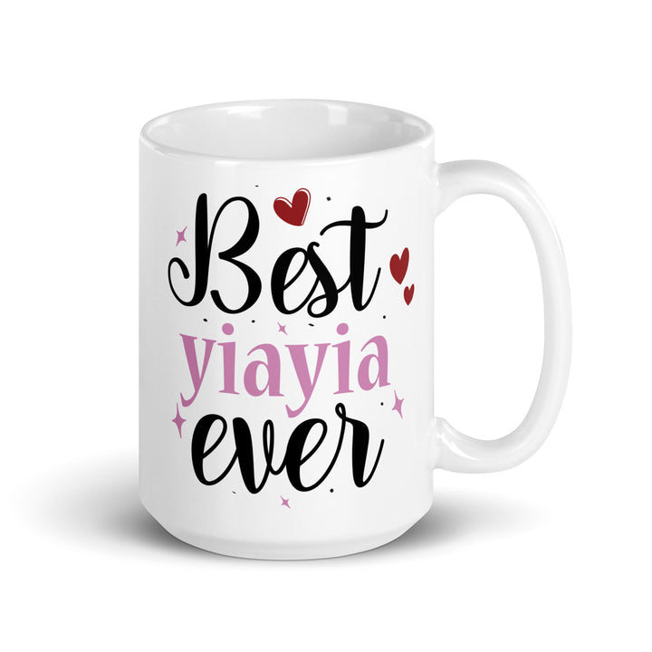 Best yiayia Ever White glossy mug