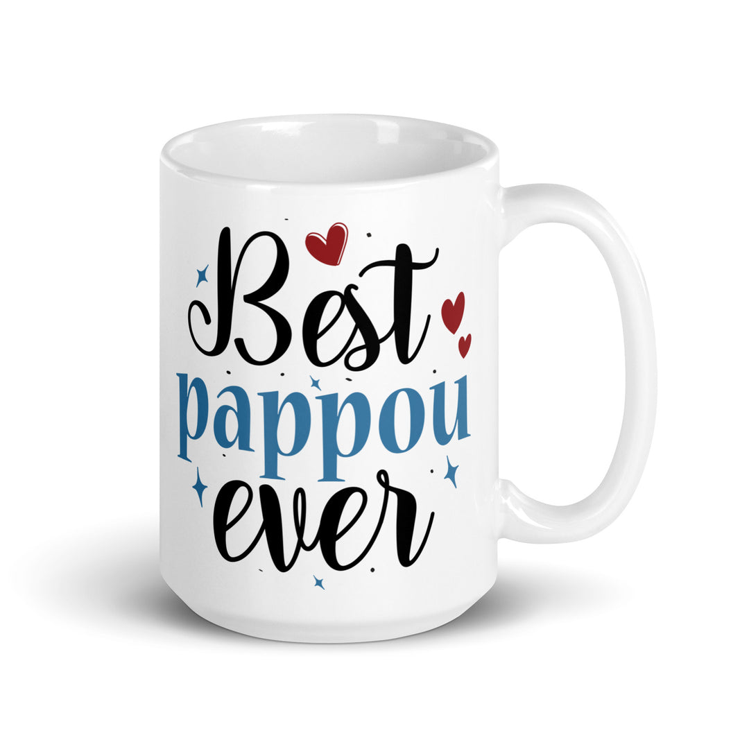 Best Pappou Ever White glossy mug