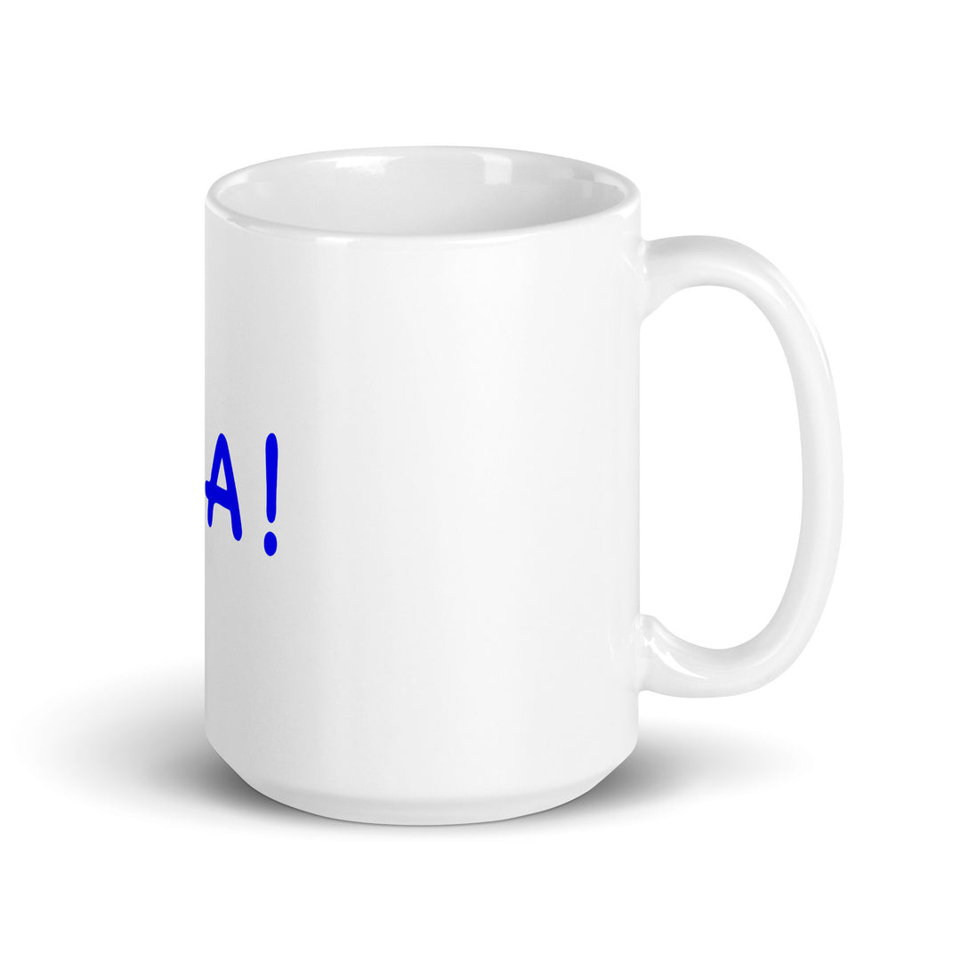 OPA! White glossy mug