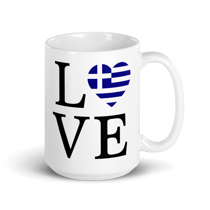 Love White glossy mug