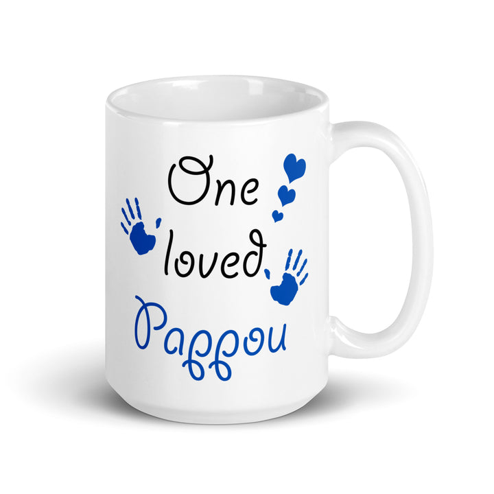 One Loved Pappou - White glossy mug