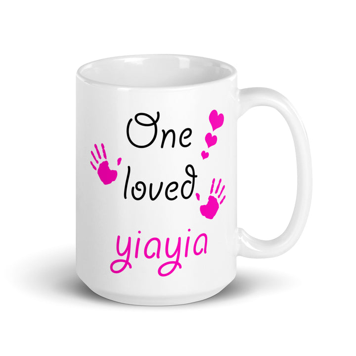 One Loved Yiayia - White glossy mug