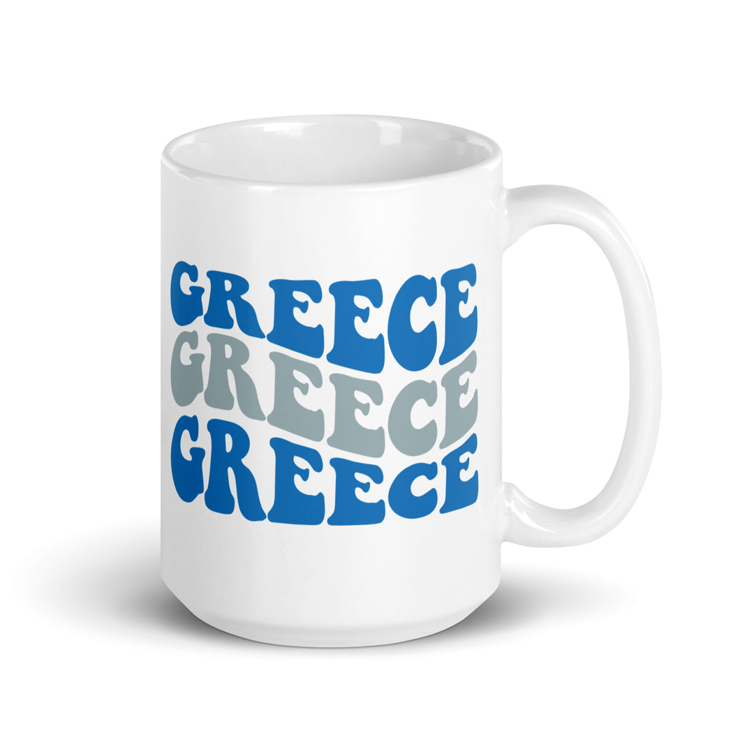 Greece White glossy mug