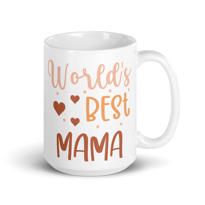 World's Best Mama White glossy mug